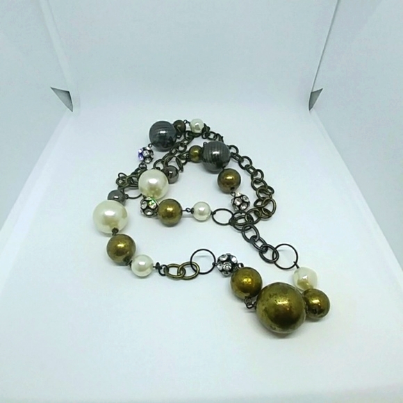 VANITY Mixed metals ball necklace - Picture 2 of 6